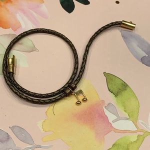 Leather and gold bracelet “ key music”  🎵